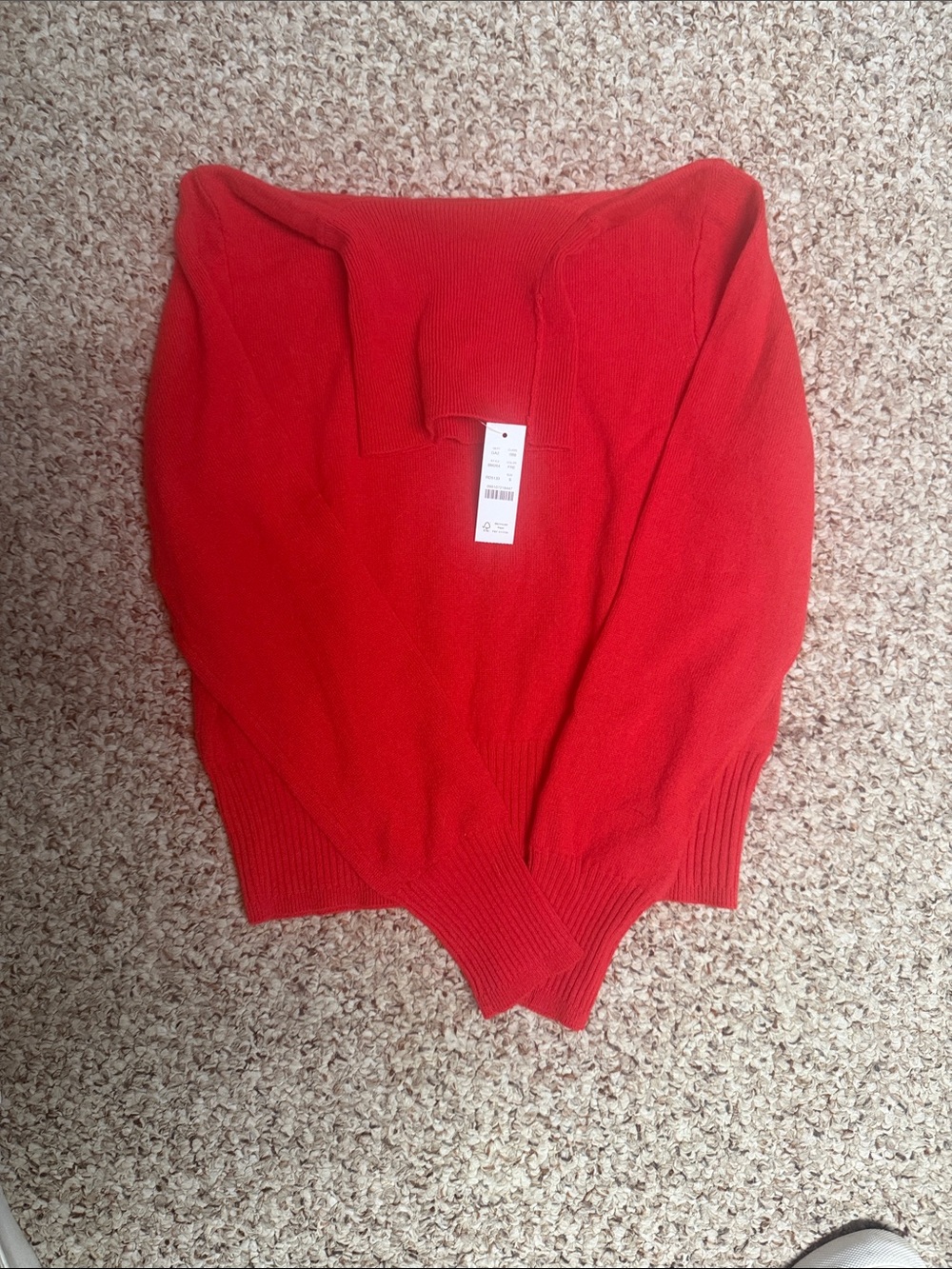 JCrew red cashmere turtleneck nwt size small